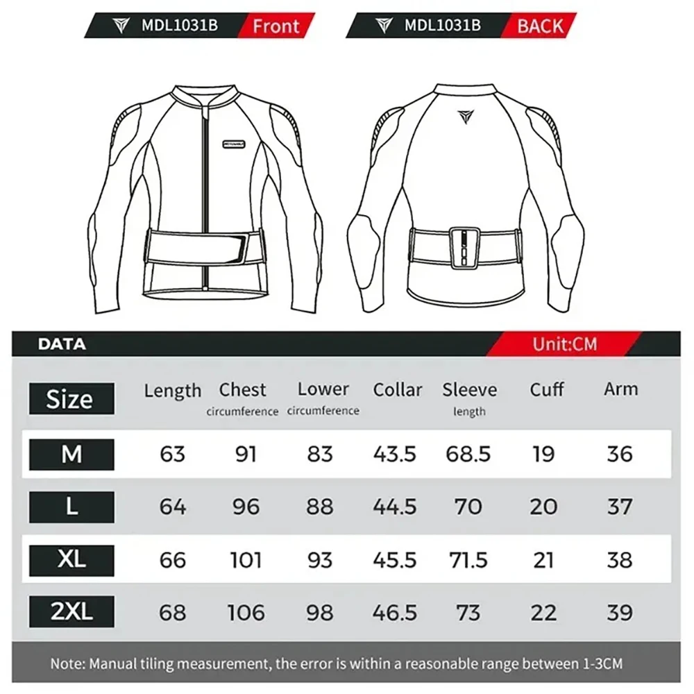 Motorcycle Protector CE Protection Soft Armor Motorcycle Jacket for Cycling Motocross