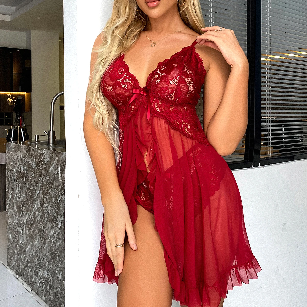 Sexy Dress Female Sleepwear Women Lace Open See Through Lingerie Erotic Sex Costume Teddy Baby Doll Nightdress Women's Pajamas women lingerie women nightgowns women nightdresses women pajamas sleeping dress