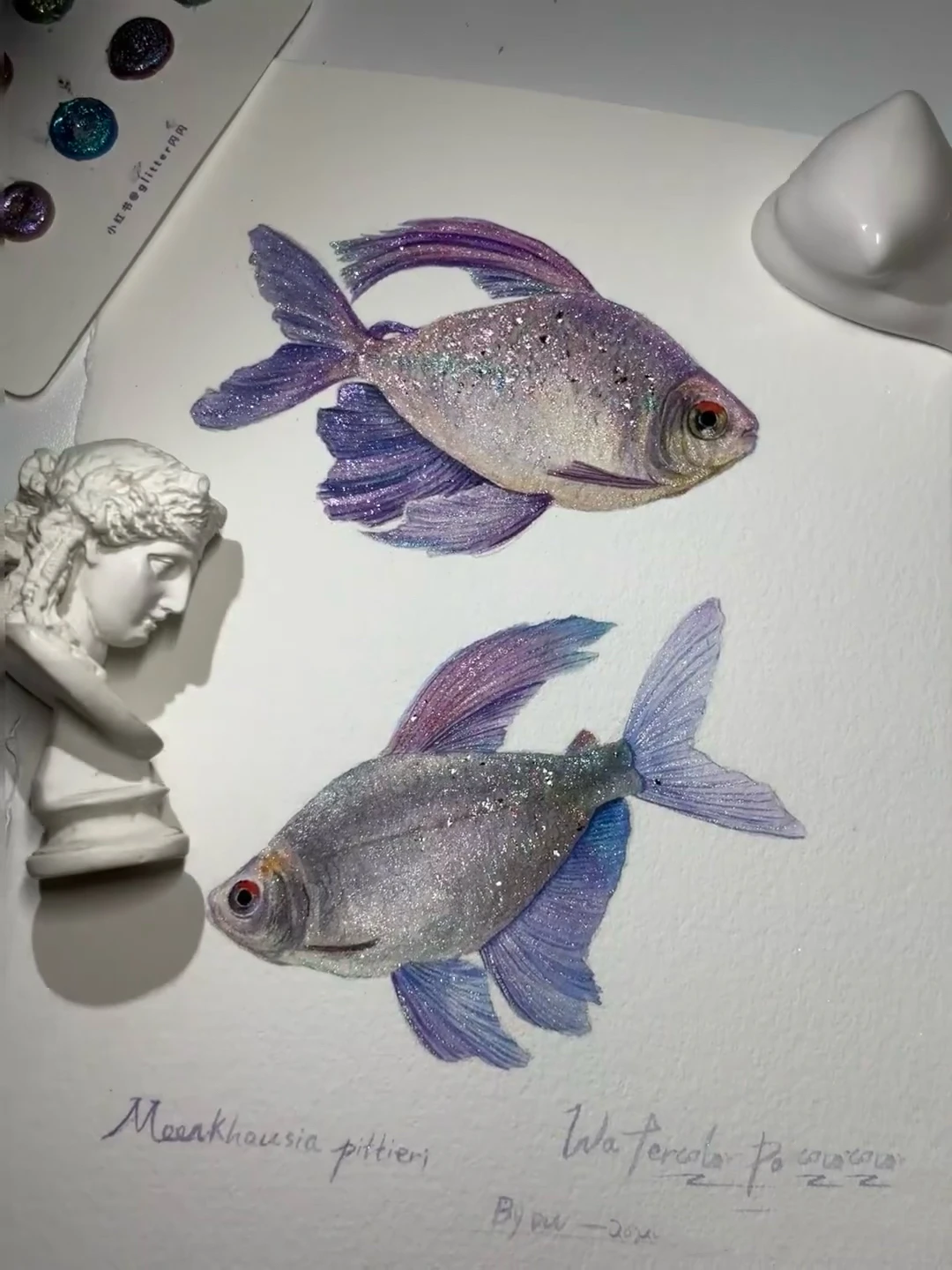 Metallic Watercolor Set – Portable, High-Pigment, Starry Colors 4