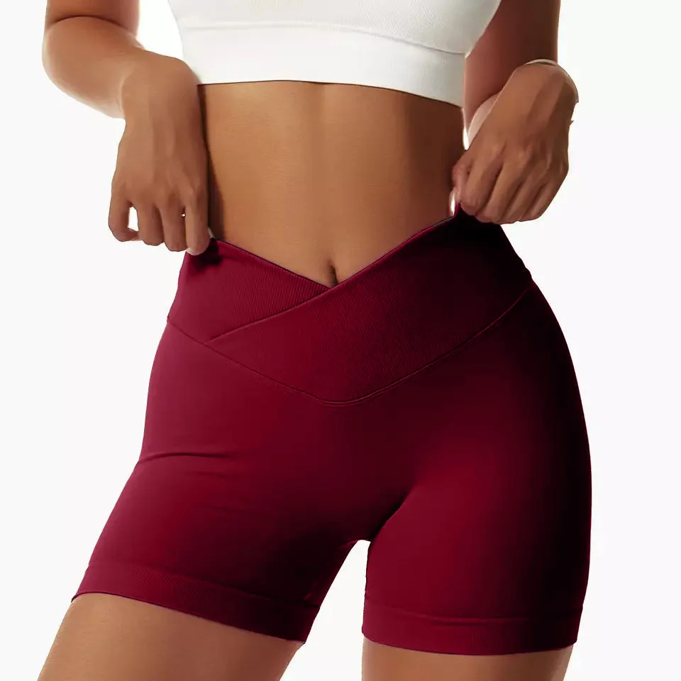 Yoga Impact Shorts Women Scrunch Bum Gym Shorts Low Waist Seamless Yoga Workout Biker Short Stretch Fitness Short Pants