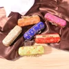 Portable Mini Makeup Silk Box Retro Flower Design Iron Clip Lipstick Case Holder With Mirror Ring Necklace Earring Storage 3
