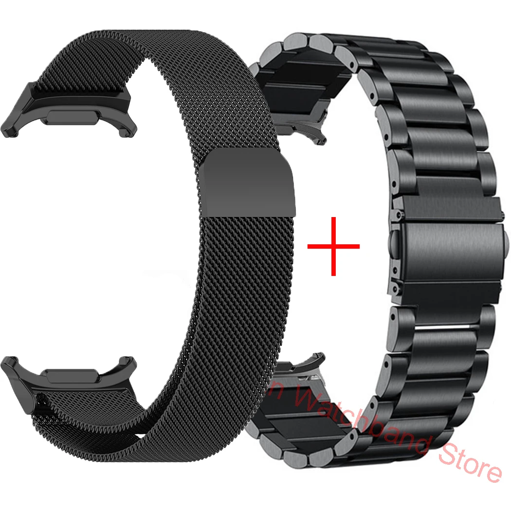 2-Pack Metal Strap - Stainless Steel Milanese Loop Bracelet