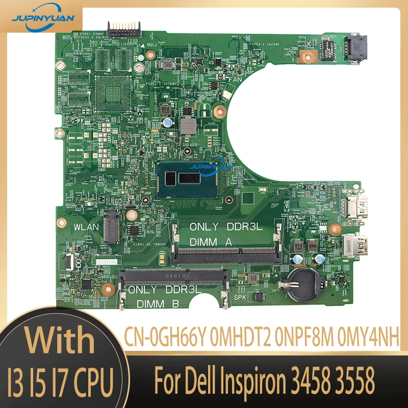 

CN-0GH66Y 0MHDT2 0NPF8M 0MY4NH For Dell Inspiron 3458 3558 Laptop Motherboard With 3825U I3-4005U I3-5005U I5-5200 1XVKN 14216-1