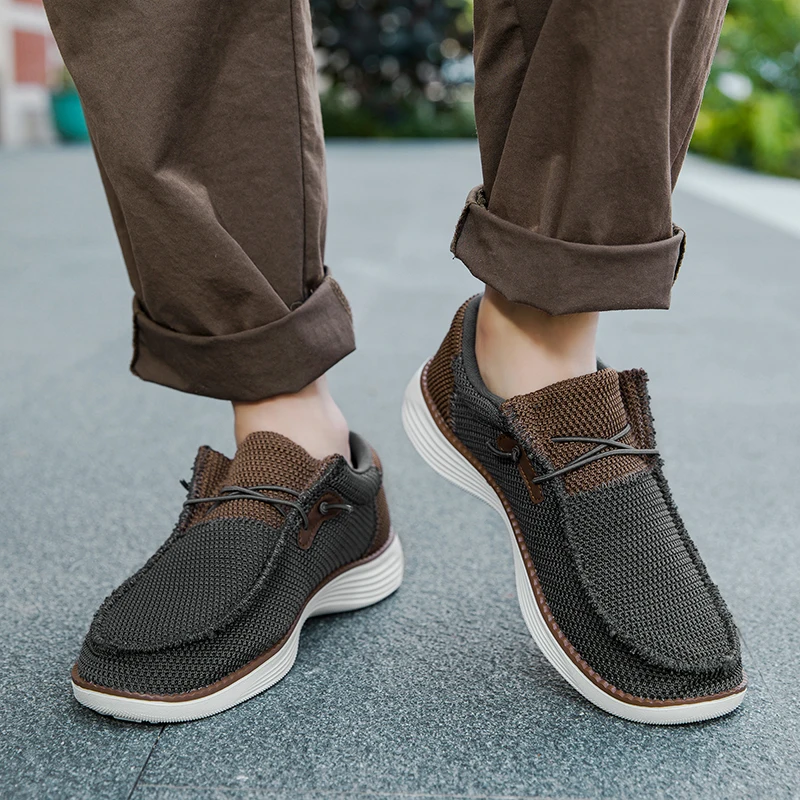 Men's Casual Shoes Light Non-slip Flats Loafers Outdoor Sneakers Vulcanized Shoe for Men Sapatos Formais Masculinos Big Size 41 6