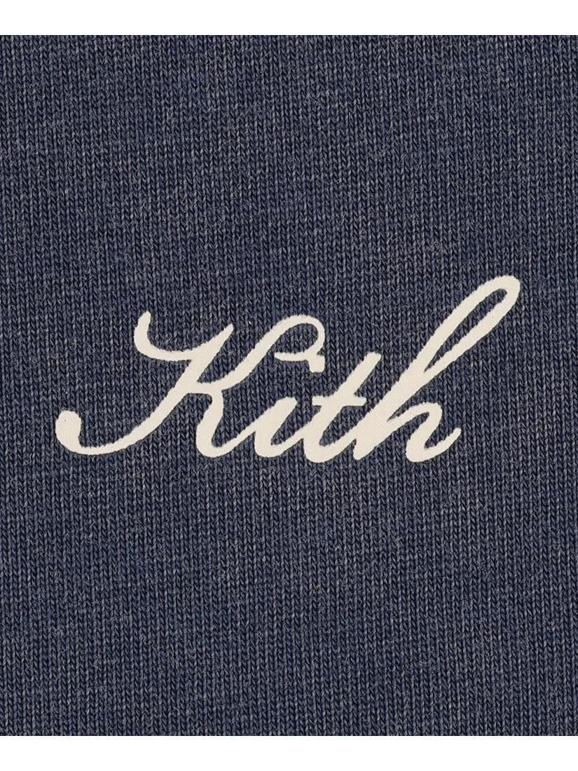 Retro Waed KITH Small Logo T-irt Loose ex ort Sve Cotton Tee Letter Print Vintage Sle Casual Summer Top