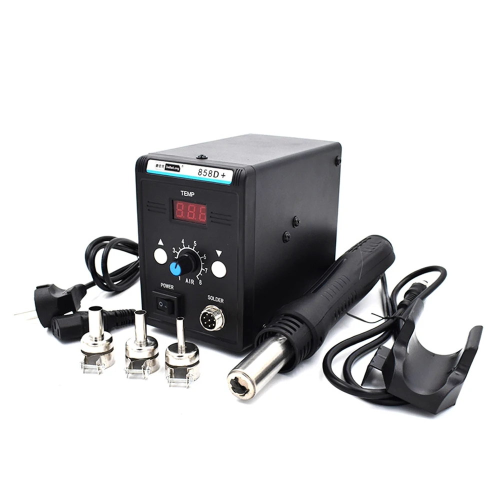 

2in1 Rework Desoldering Solder Station 858D 110V/220V 760W ESD Soldering Iron Hot Air Heat Gun For Welding Repair Tools Kit