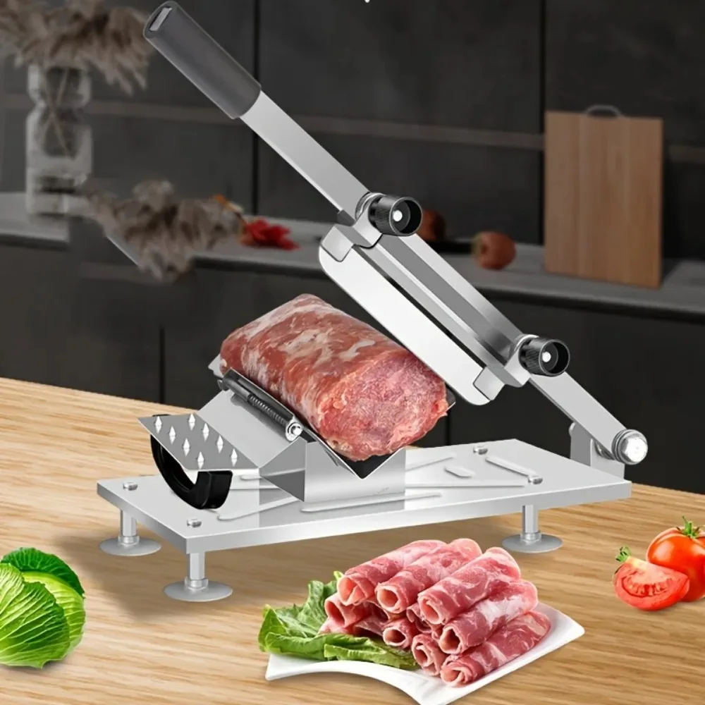 Portable Manual For Slice Bone Cutting Knife Frozen Meat Slicing Knife Stainless Steel Household Vegetable Food Slicer