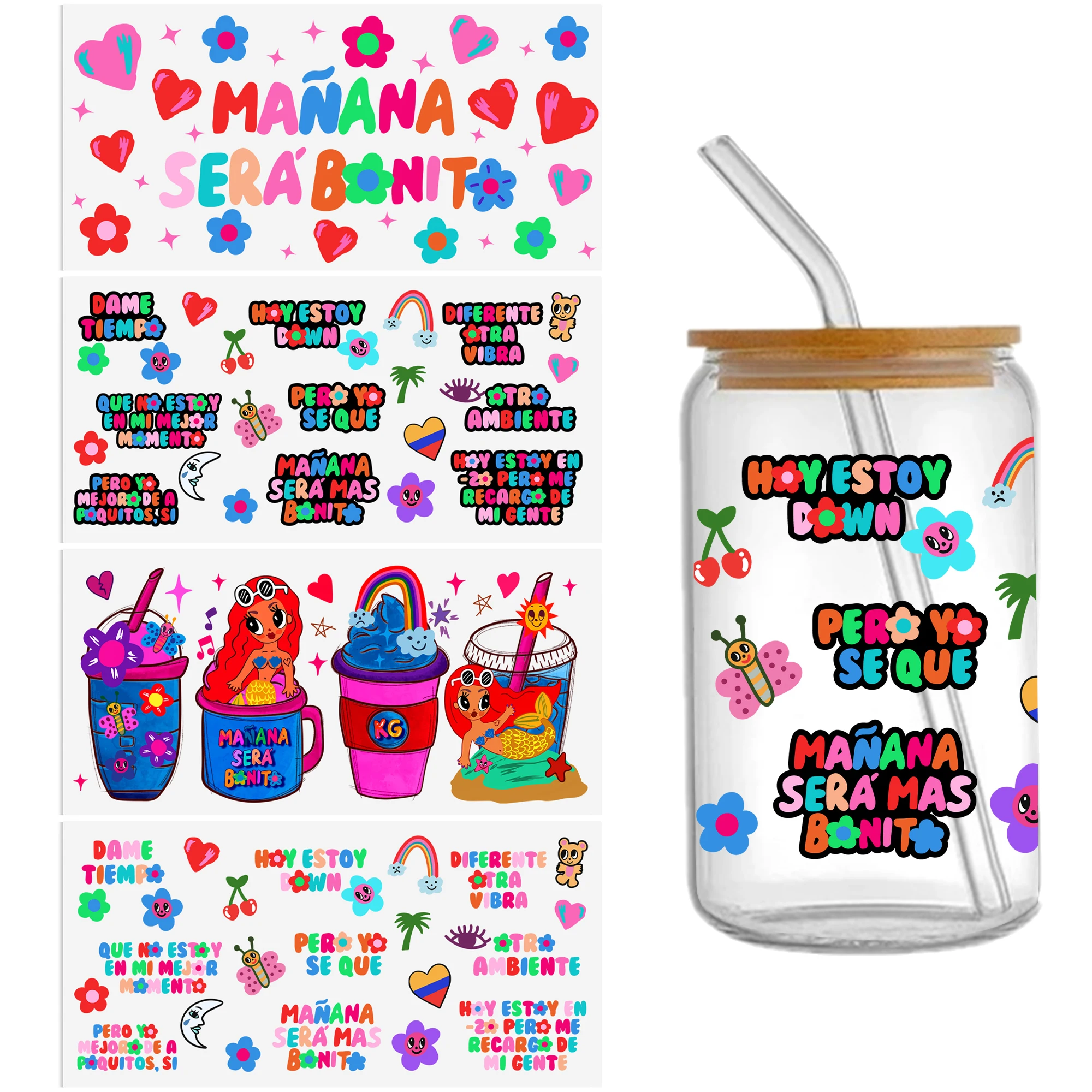 Glass Cup Stickers 