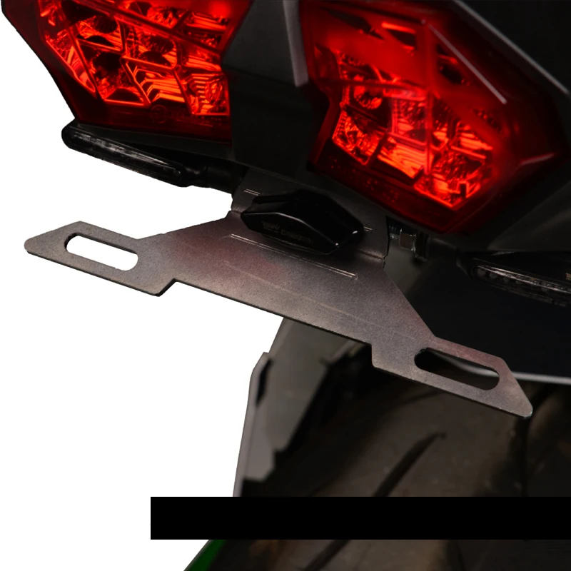 KAWASAKI NINJA H2SX H2 SX H2-SX 2018-2025 2024 오토바이 라이센스 플레이트 홀더 펜더 제거기 테일 깔끔한 브래킷 (LED 포함)