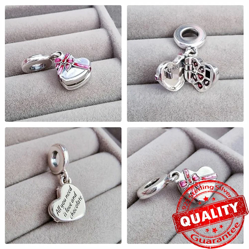 New Arrival 925 Sterling Silver Love You Mom Entwined Infinite Hearts Charm Fit Pandora Bracelet for Women Necklace DIY Jewelry