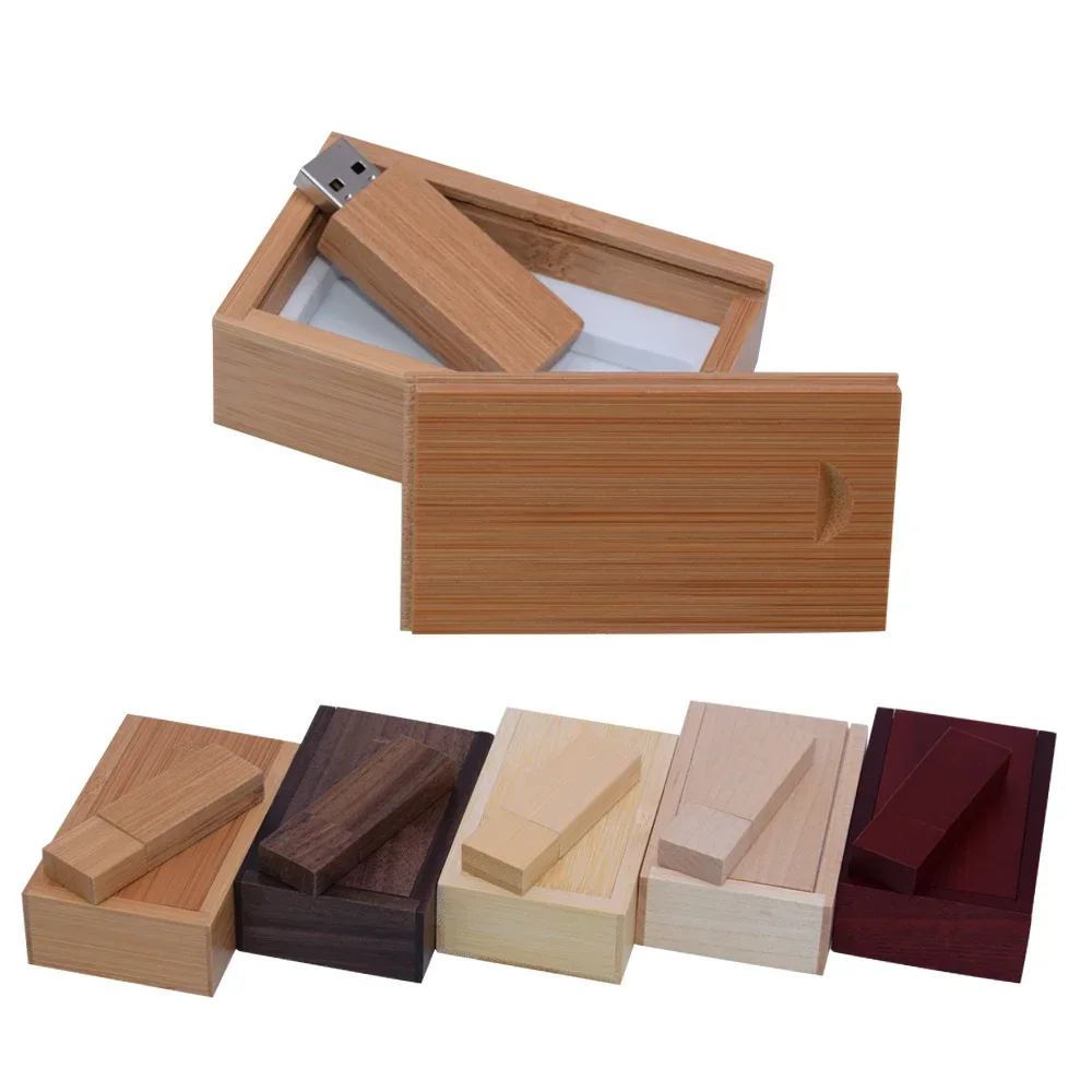 thumbnail image 3 of 20 unidades/lote de memorias USB de madera natural para negocios, memorias USB de 4 GB, 8 GB, 16 GB, 32 GB y 64 GB, con logotipo personalizado gratis, 3 of 5