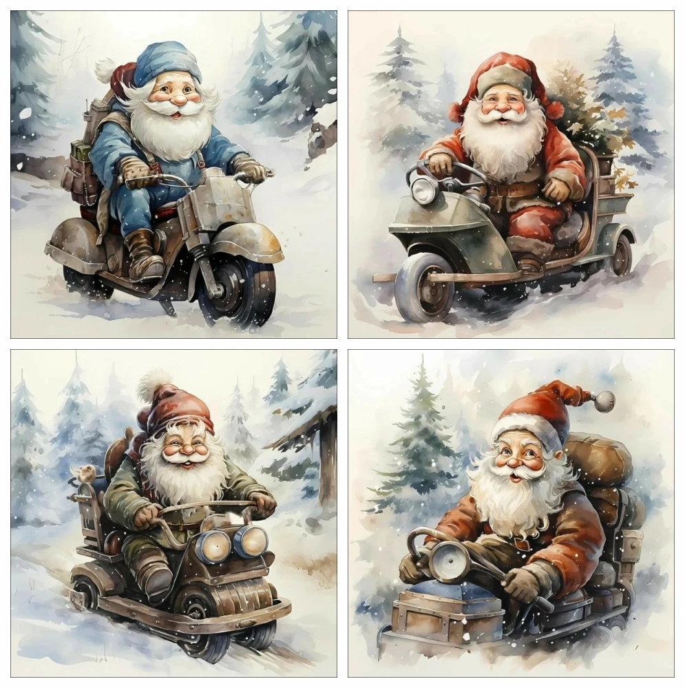 

AZQSD Алмазная Вышивка Санта-Клаус Рождественская ручная работа 30x30 см картина Распродажа Мультфильм Полный квадратный/круглый дрель Домашний декор