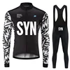 SYN BIEHLER-Long Sleeve Cycling Jersey Set, Road Bike Uniform, Bicycle Clothing, MTB Clothing, Autumn 1