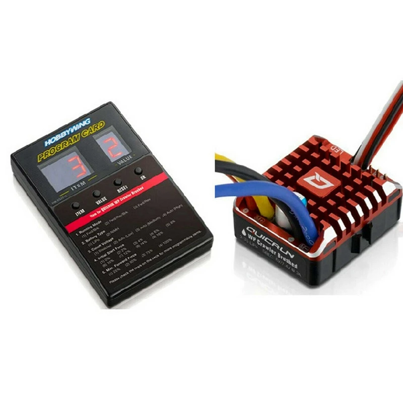 Водонепроницаемая щеточная программирующая карта Hobbywing quirun 1080 80A/60A ESC + для