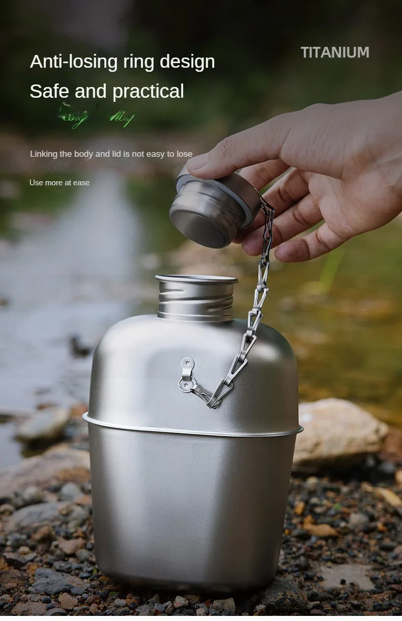 Keith Titan Single Soldier Cup Pot Herd Set kann Wasser kochen tragbare Outdoor Camping Wasserkocher Lunchbox Ti3061 – Detail 10