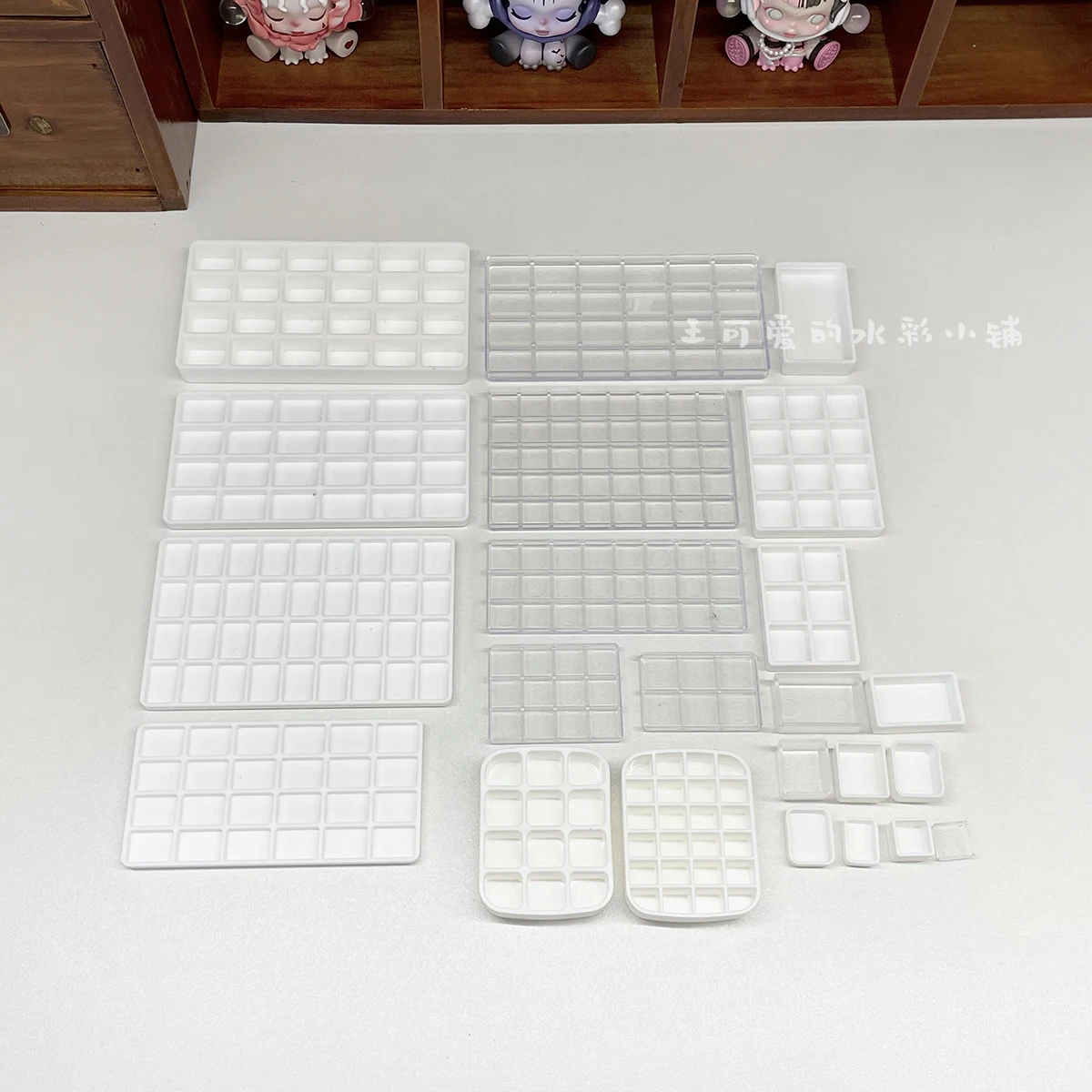 watercolor paints diy dispenser grid 0.5ml 1ml 2ml gouache acrylic plastic grid full pans 24 even grid art supplies 2
