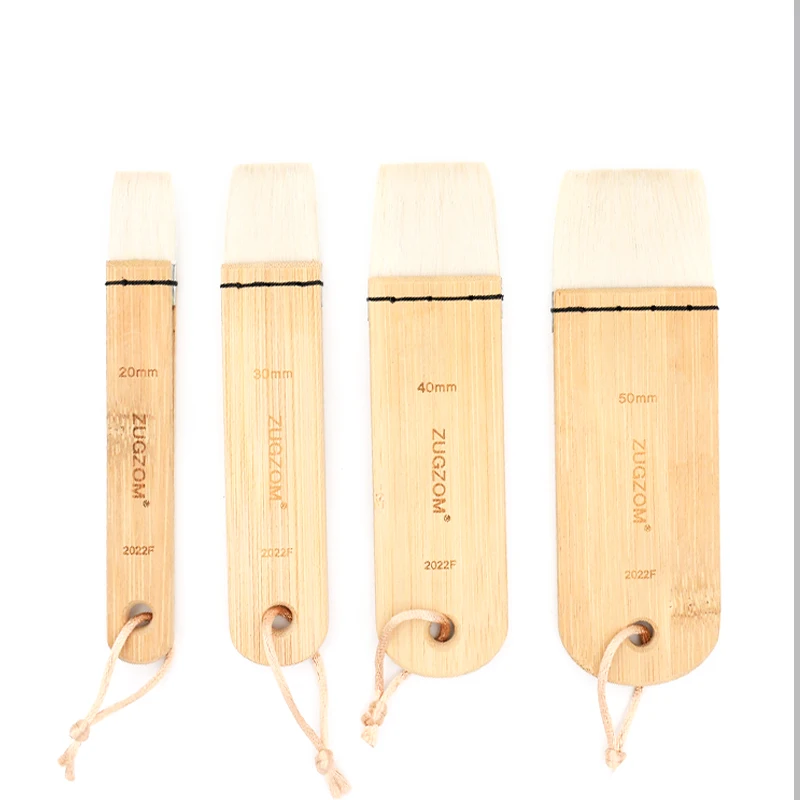 

Great Quality Flat Goat Hair Bamboo Handle Acrylic Painting Brushes
