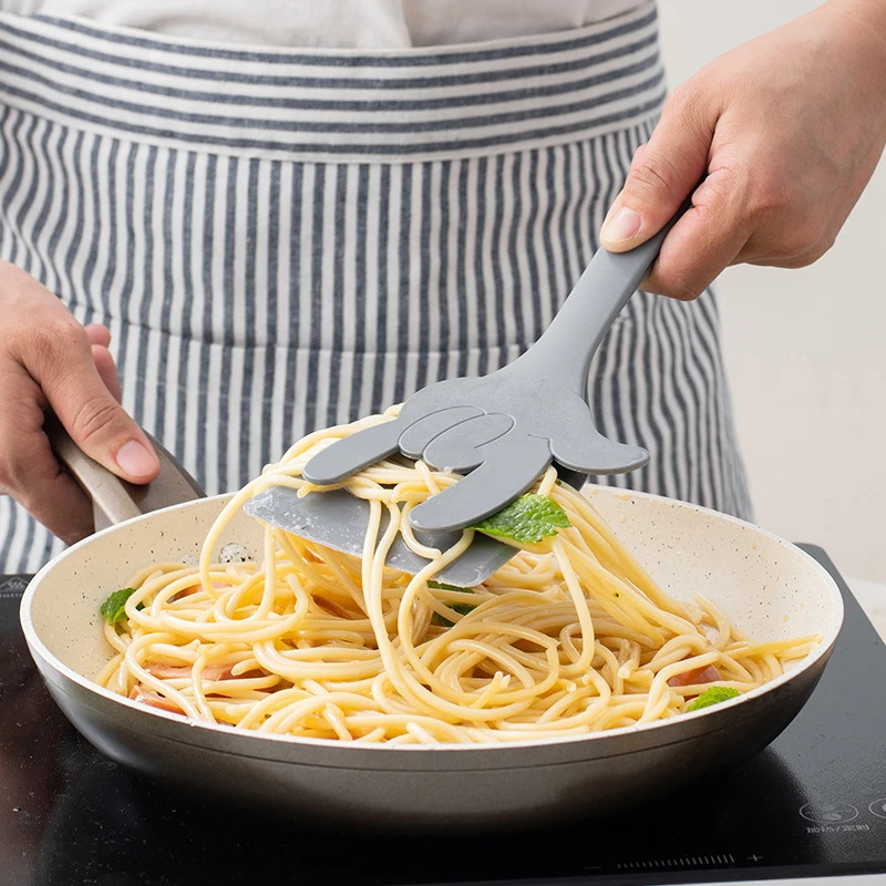 2 In 1 Grip Flip Spatula Clamp Egg Pancake Fish French Toast Omelette Making Non Stick Home Kitchen Cooking Turner Tool