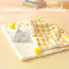Soft Cat Blanket Warm Fluffy Plush Pet Sleeping Bed Mat for Cats Dogs Washable Thicken Plaid Lamb Down Cat Mat Pet Supplies 3
