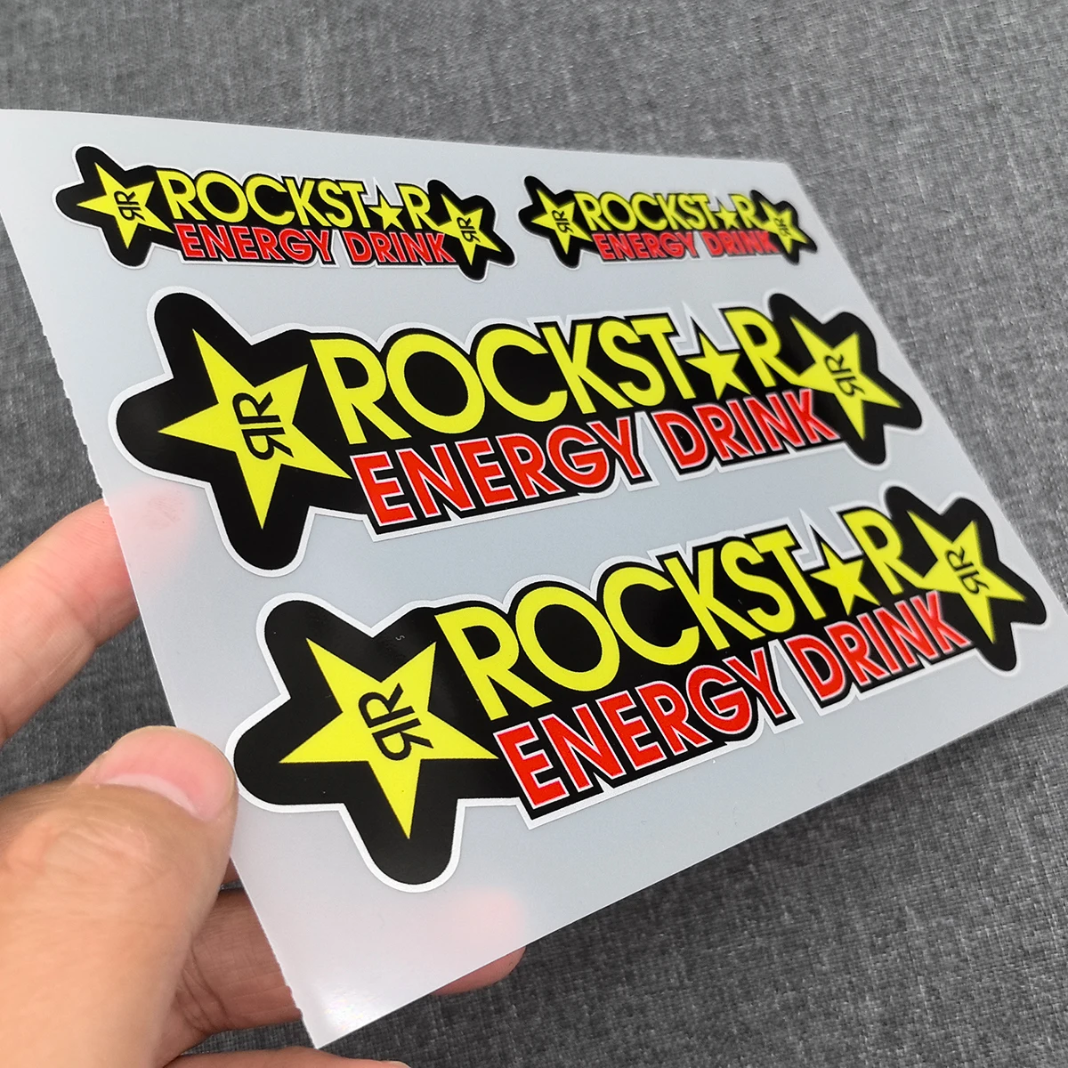 4 Stück Motorrad Gabel-Aufkleber für Rockstar Energy Motocross Racing Grafik – Detail 3