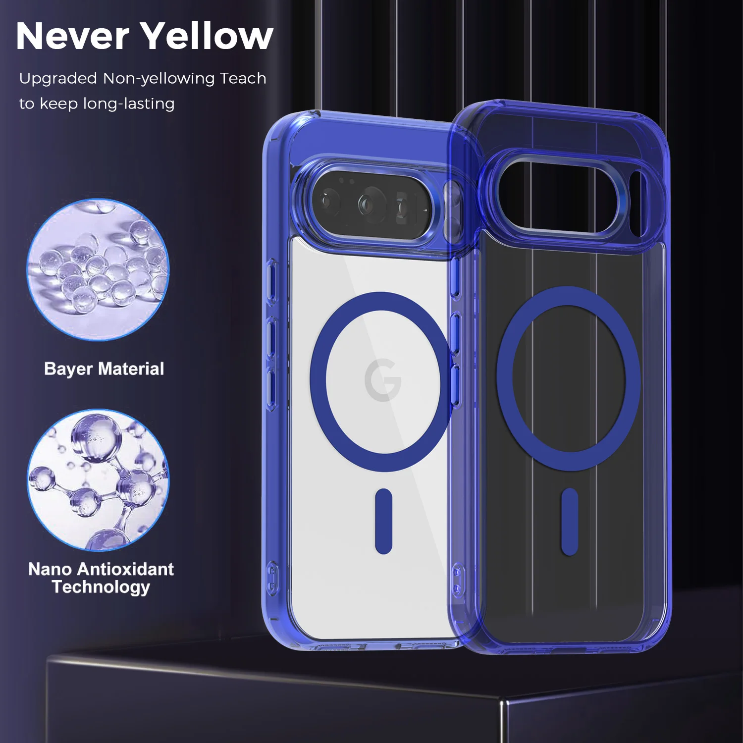 Transparent Magnetic Case with MagSafe for Wireless Charging - Metal Key Cover