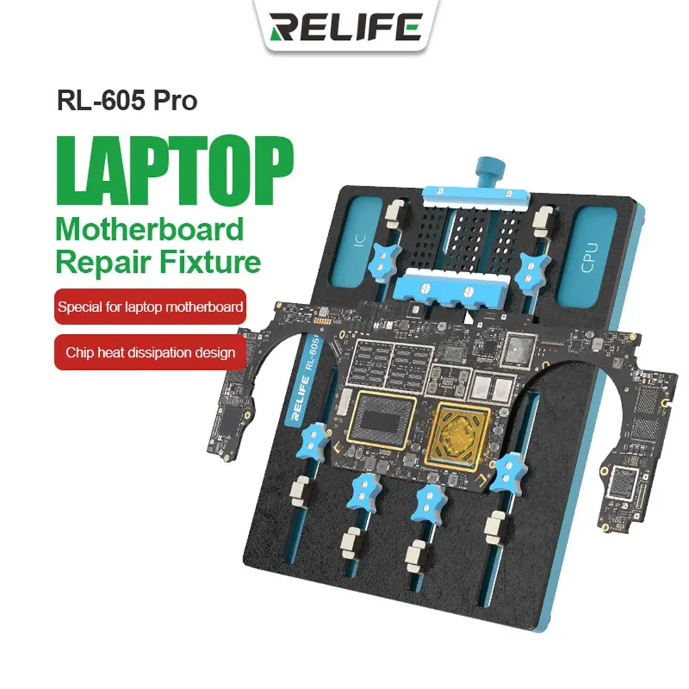 RELIFE RL-605 Pro Universal Chip Slot Motherboard Fixture for Macbook Laptop Motherboard Repair Chip Removal Glue Fixed Tool