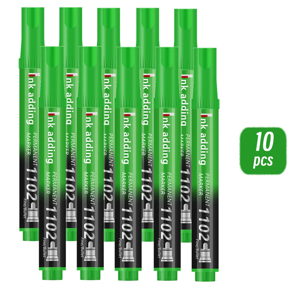 Pack of 1/10/20 Fine Tip Waterproof Permanent Marker Pens - Quick Drying, Multi-Surface Use on Wood, Stone, Metal & Glass; Assorted Colors