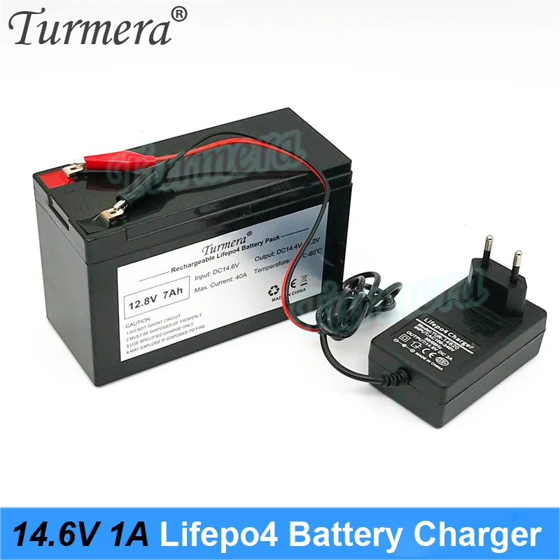 

Turmera 4S 14.6V 1A Lifepo4 Battery Charger DC 5.5*2.1mm for 4Series 12V 12.8V 14.4V 18650 32650 32700 33140 Lifepo4 Battery Use