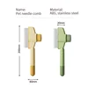 Self-Cleaning Stainless Steel Pet Grooming Brush for Cats & Dogs - One-Click Hair Removal Comb for Long & Short Hair, Durable Ba 2