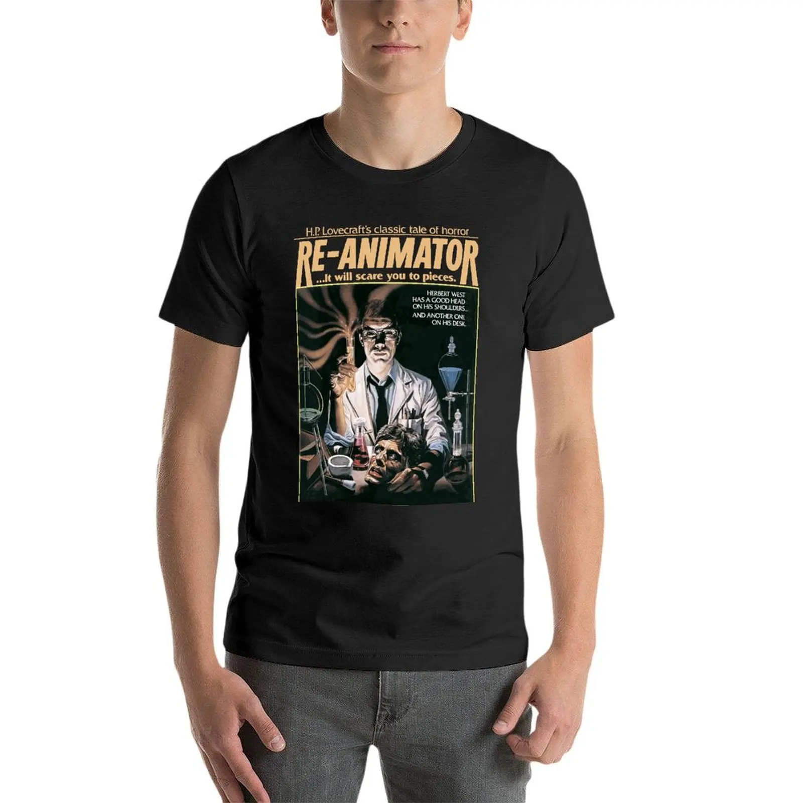 

Re-Animator - Reanimator Cult Film Obscure Horror Movie Oversize T Shirts For Men'S Clothes 100% Cotton Streetwear Plus Size Top