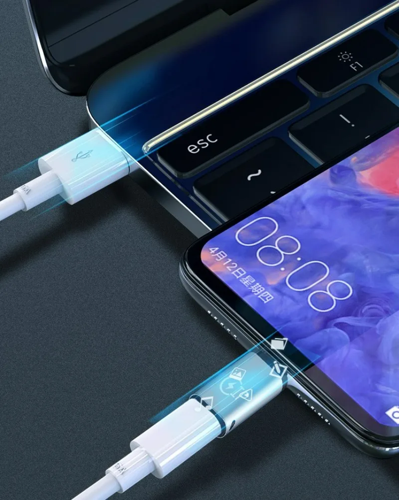 IOS To Type C Converter Fast Charger Adapter Lightning Female To USB C Male Cable Converter Quick Data Transfer Connector 5/1PCS usb to type c adapter ios to type c adapter