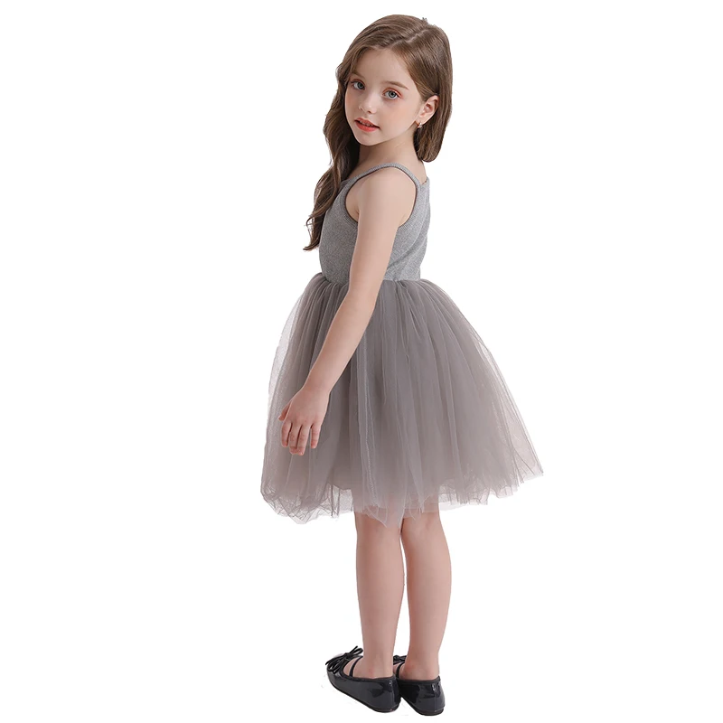 Dresses discount Baby Girls Sling Black Tulle Tutu Dress Girl Summer Casual Wear Children Ballet Dance Dress Events Elegant Vestidos Infantil 3-8 satin dress