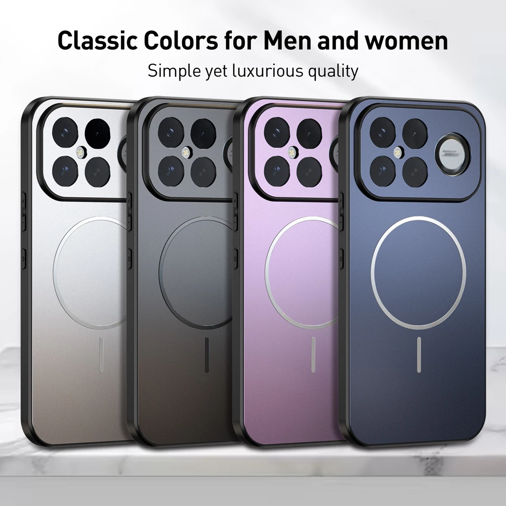 Luxury Matte Magnetic Wireless Charging Frosted Phone Case