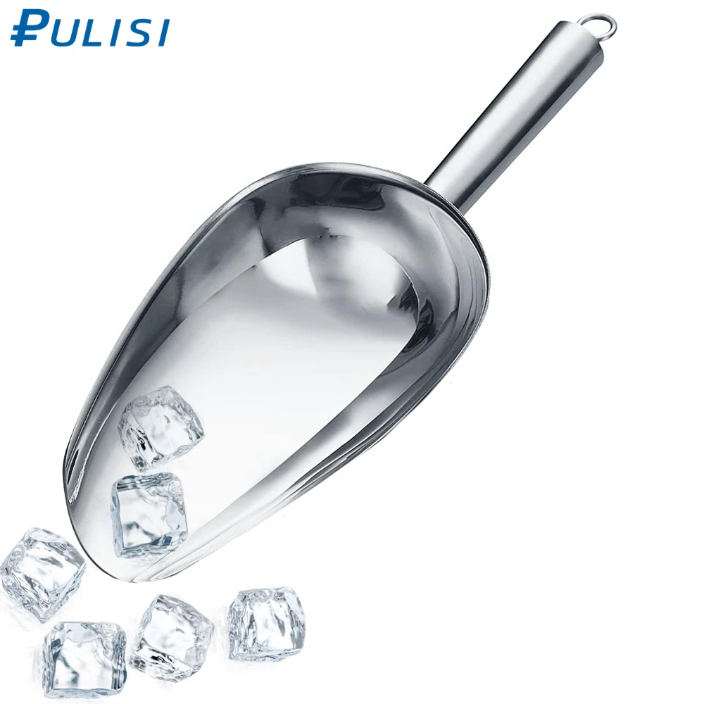 

Ice Scoop 6oz 8oz 12oz Stainless Steel Food Scoop Metal Ice Scooper for Kitchen Bar Party Wedding Sturdy Coffee Bean Scoop
