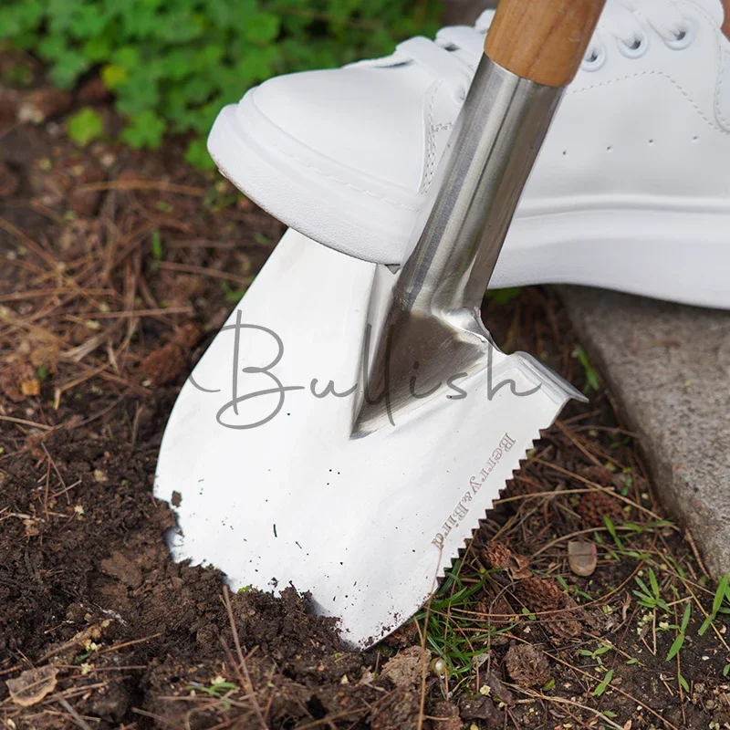 Gardening Forest Tools Stainless Steel Ordnance Shovel Multifunctional Outdoor Garden Excavation Shovel Earth
