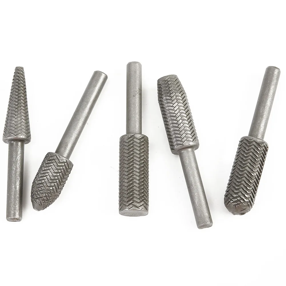 

5PCs Metal Cutter Drill Bits Rotary Bits Rasp For Steel Grinding Carving Rotary Rasp Suitable For Use In Milling