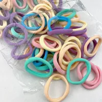 20/50/100 pièces Quatre saisons artificiel astiques Bandes De Cheveux Bol 4CM Bonbons Scrunchie artificiel astique Cheveux Attaches Clips sauna bande Cheveux Accessoires 5