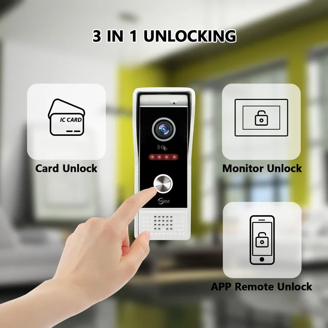 TUYA 10 Inch WiFi 1080P Video Intercom Smart Home  Video Door Phone RFID Access Control System intercoms for apartments 4
