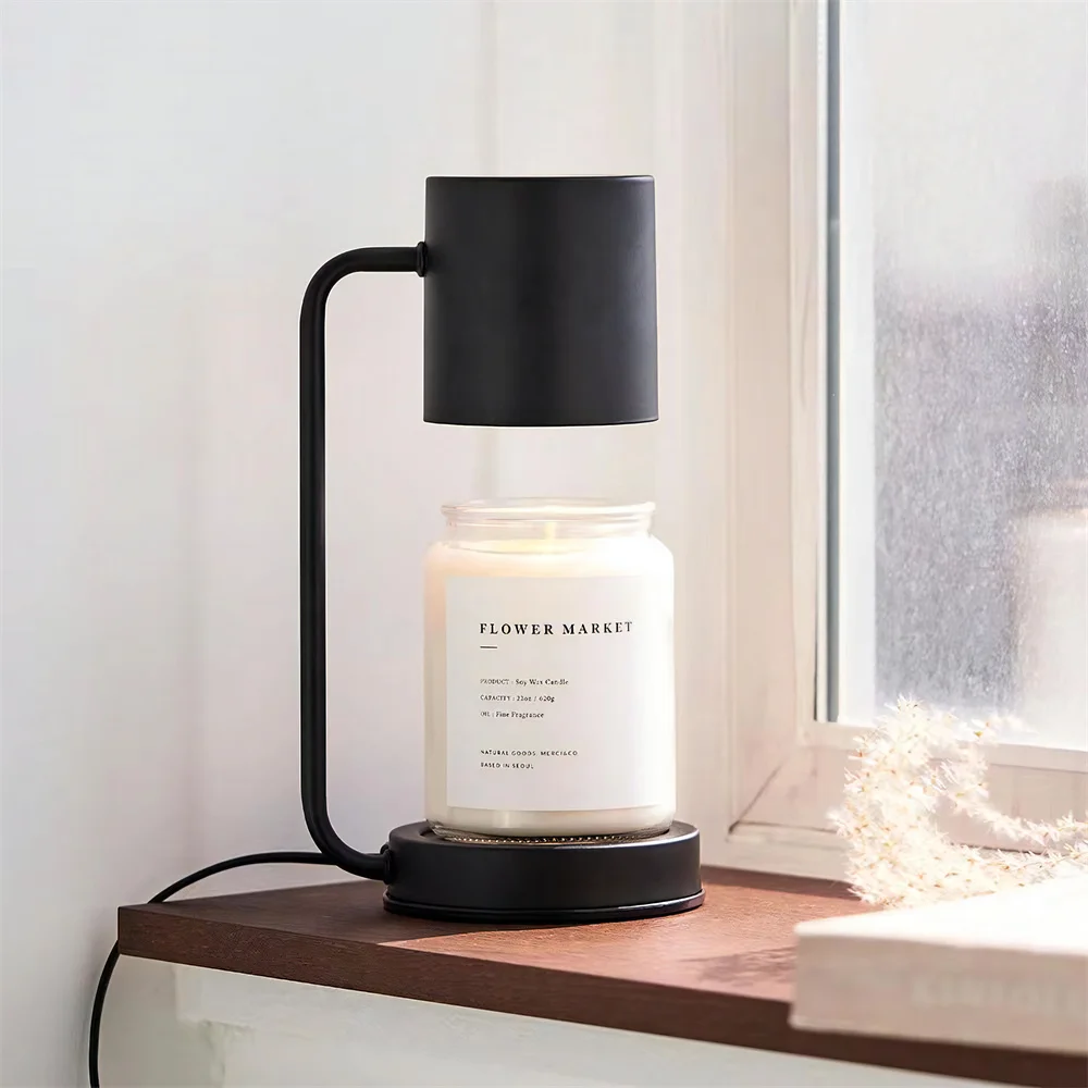 Table Lamp Modern Candle Warmer Lamp Metal Wax Burner Retro Melting Wax Lamp 220V Simple Table Fragrance Light Desk Decor Lighting