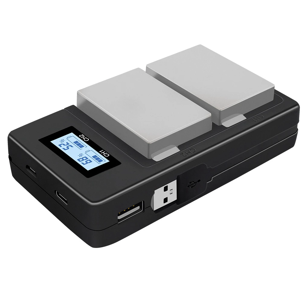 Bateria da Câmera Palo e Carregador Duplo Led para Canon Eos 550d 600d 650d 700d X7i X6i x5 x4 T2i T3i T4i T5i lp e8 Lpe8 1800mah - Image 2