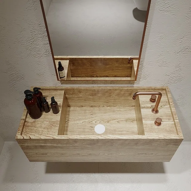 ไม้โอ๊คเอล์มยุคกลางแผ่นหินไม้เนื้อแข็งขอบแคบขอบบางมากแคบอ่างล้างจานลึกอ่างล้างหน้าใต้โต๊ะอ่าง 4