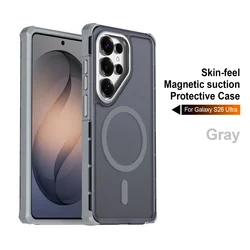 Luxury Matte Magnetic Phone Case with Magsafe, Anti - Drop Cover Support for Galaxy A27 (GRAY)