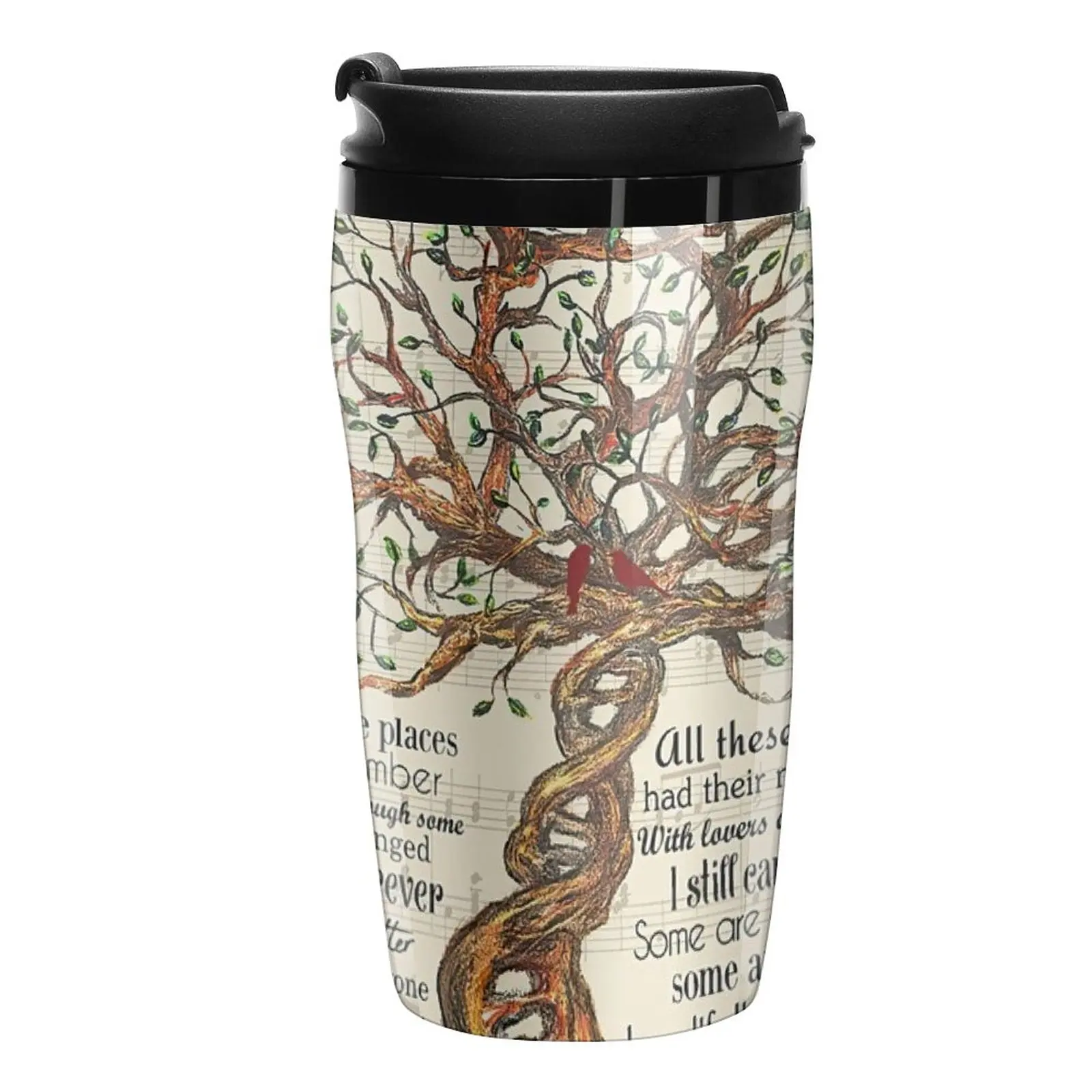 

In My Life Lyrics - Tree And Cardinal Bird Gift Who Love "In My Life" Travel Coffee Mug Coffee Mugs Creative Coffee Accessory