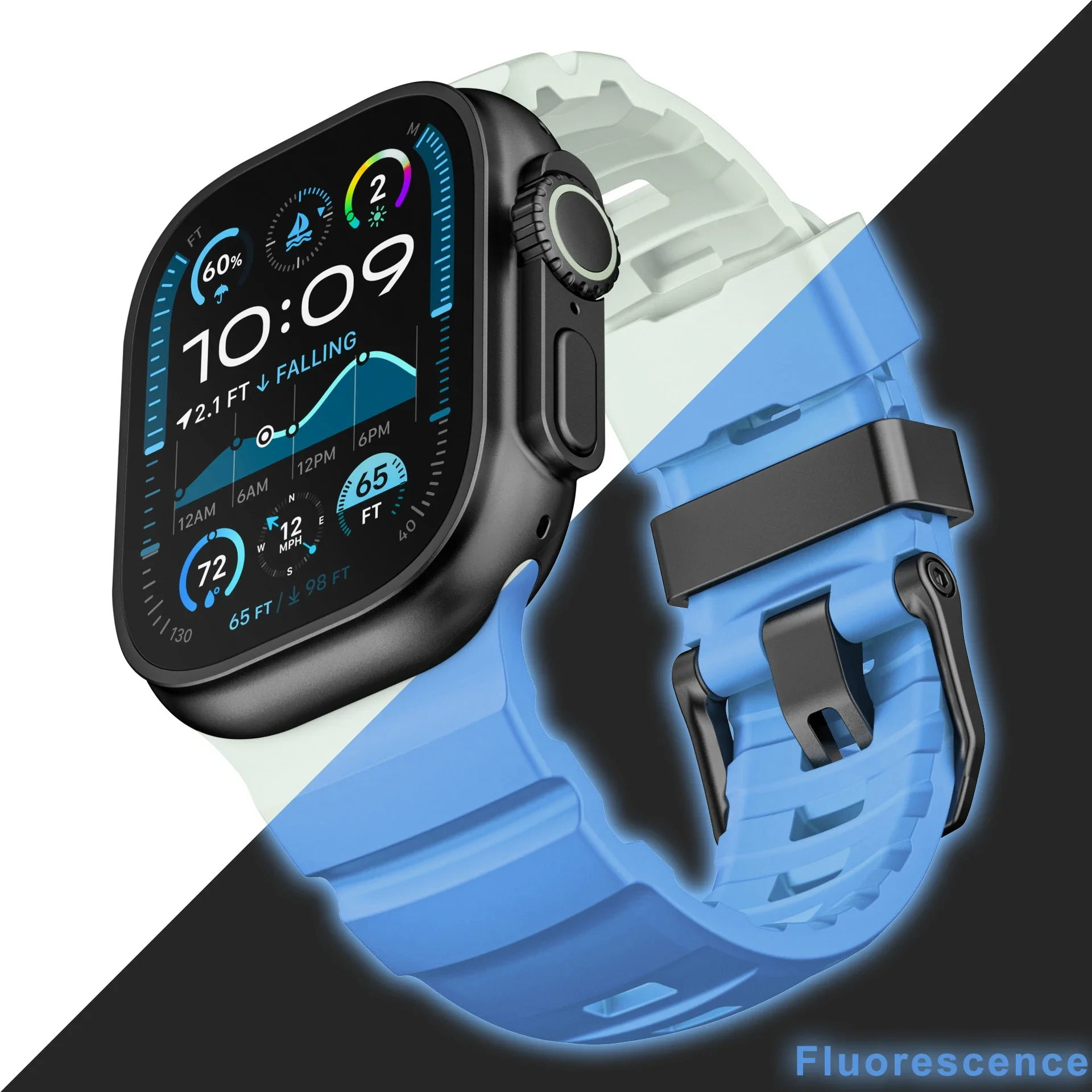 Fluorescent Silicone Sport Band Bracelet