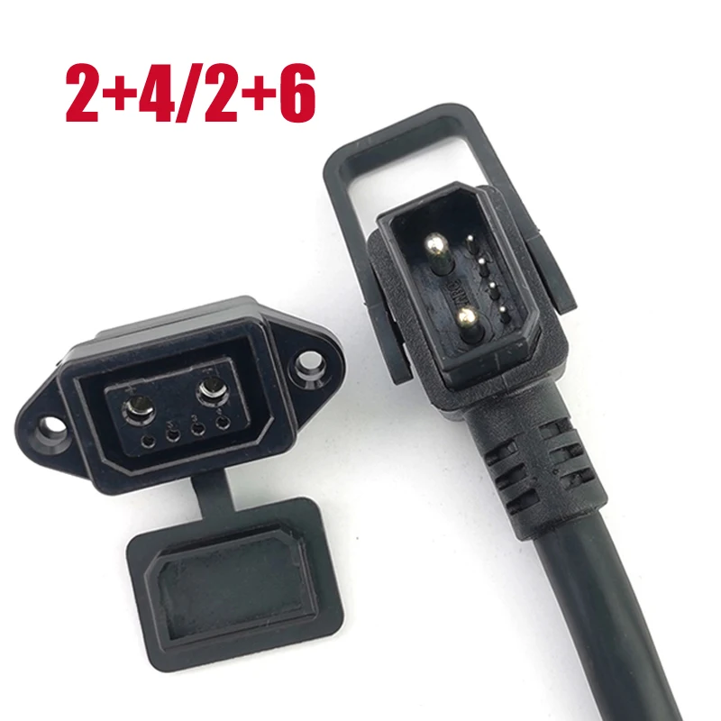 High-Power Electric Vehicle Charging Plug with Elbow Wire Connector