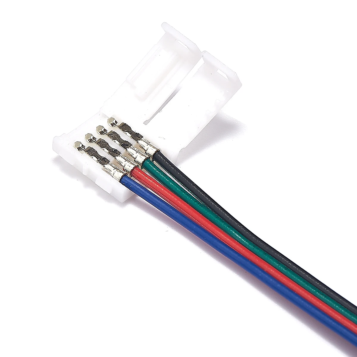 4핀 RGB LED 스트립 연장 커넥터 10mm LED 테이프 커넥터 케이블 5050 3528 RGB LED 스트립 조명용 전선