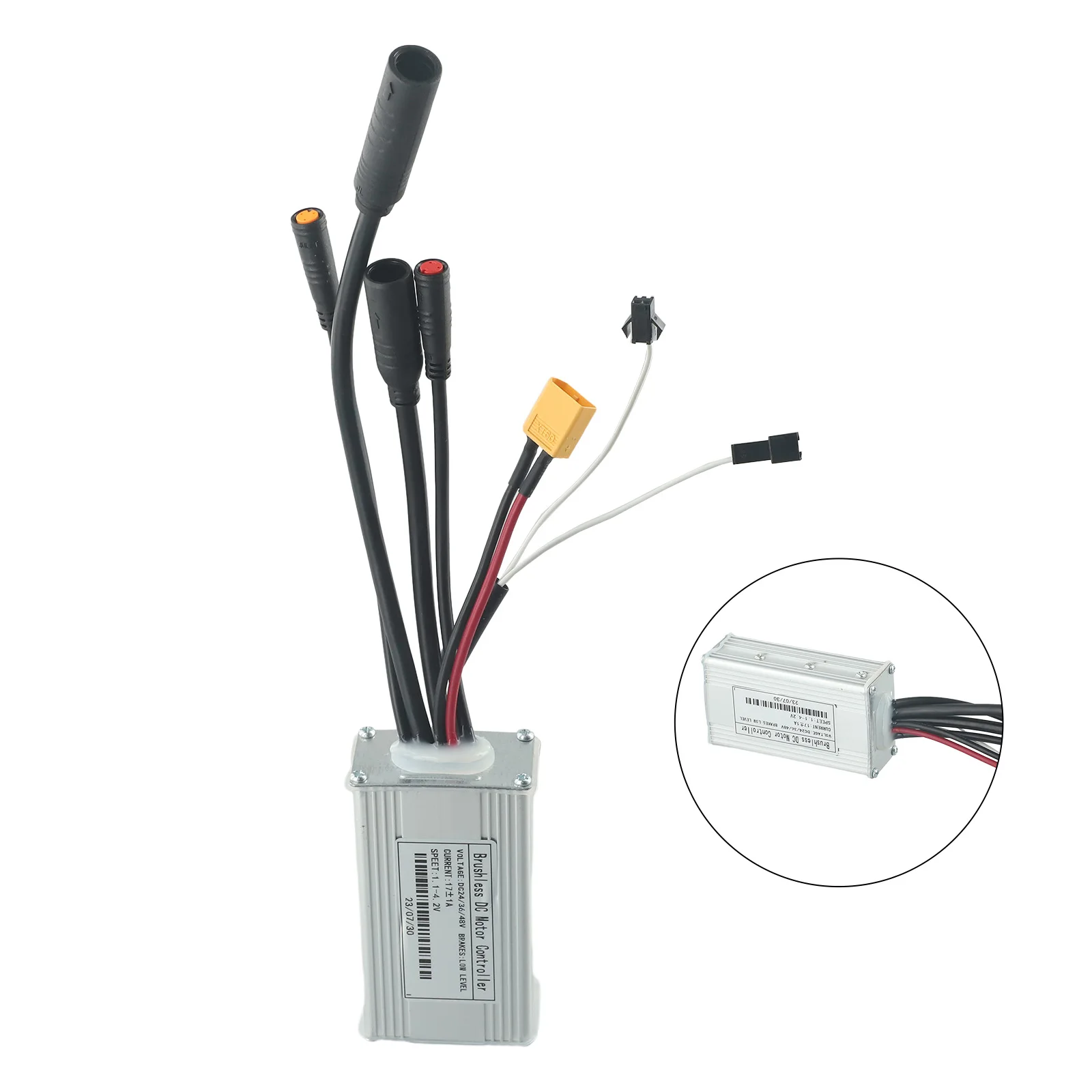17a E-Bike-Controller 24v36v48v-17a 350w 6 mosfets E-Bike-Kit Sinus-Drei-Modus-Elektrofahrrad-Ersatzteile – Detail 2