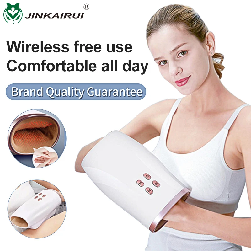Jinkairui Heated Hand Massager Physiotherapy Equipment Pressotherapy Palm Massage Device Air Compression Finger Spa Pressure