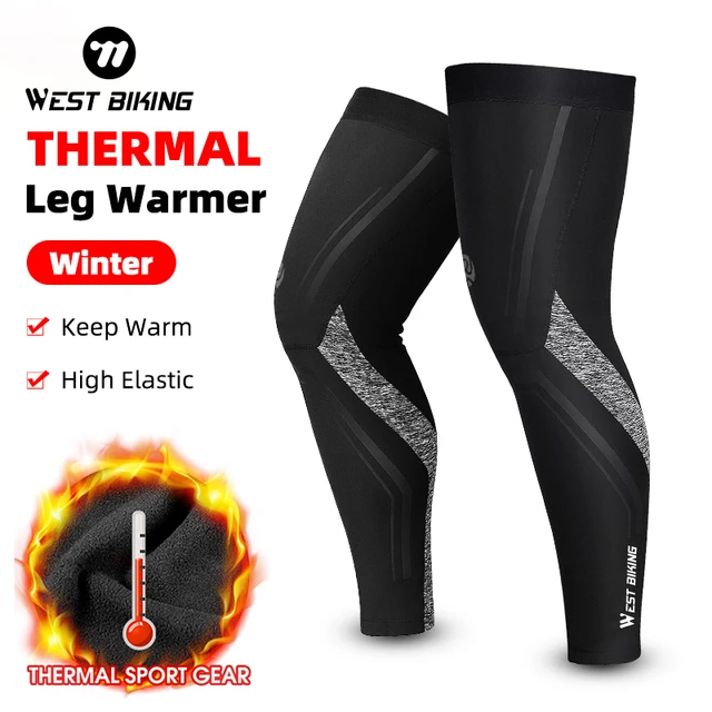 WEST BIKING Warm Windproof Bicycle Leg Warmers Men Women MTB Cycling Running Basketball Compression Leggings Thermal Sport Gear 1