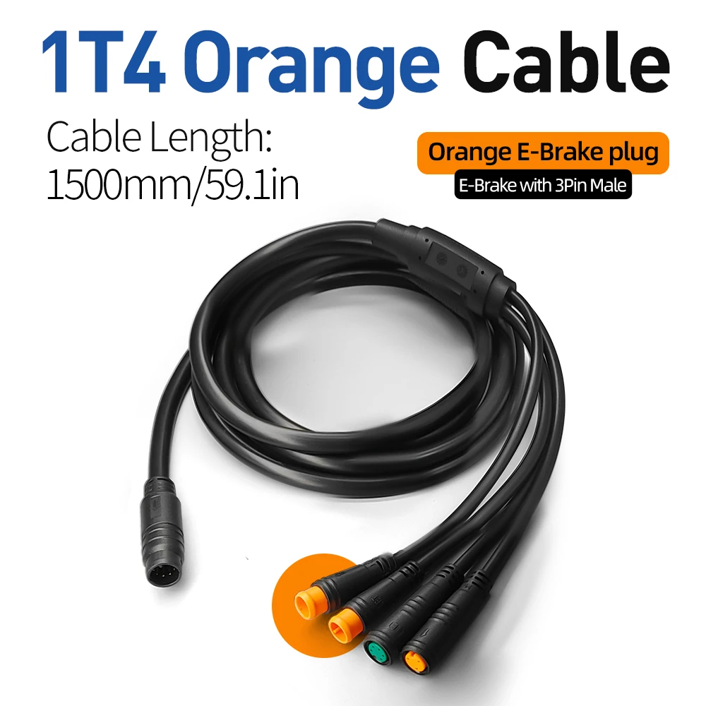 Cavo Linea Principale Impermeabile 1T5 Per Bici Elettrica – 9 Pin Per Controller KT Con Connettori Display/Freno/Acceleratore